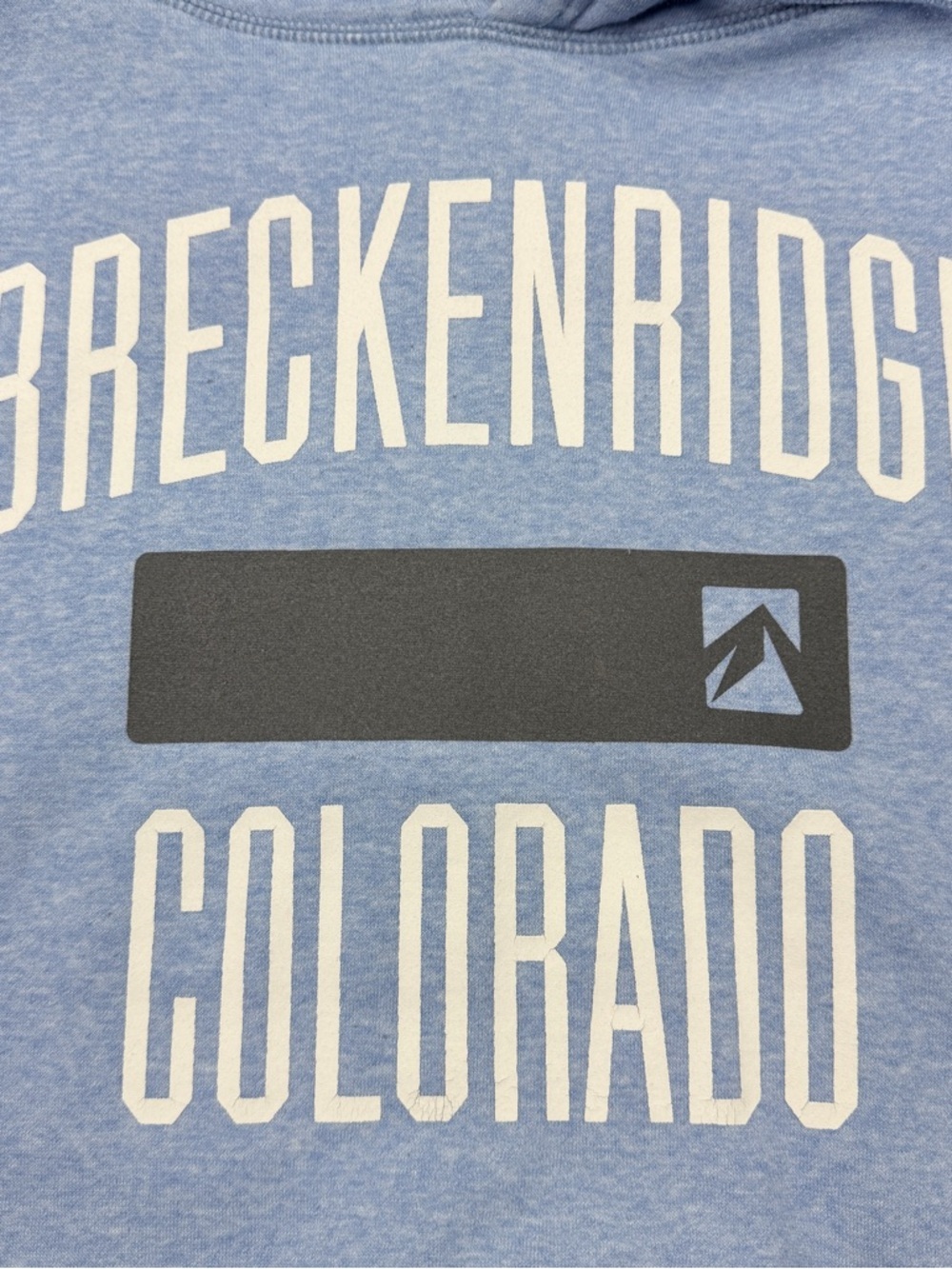 Breckenridge Colorado Light Blue Men's Hooded Sweatshirt - Picture 7 of 10